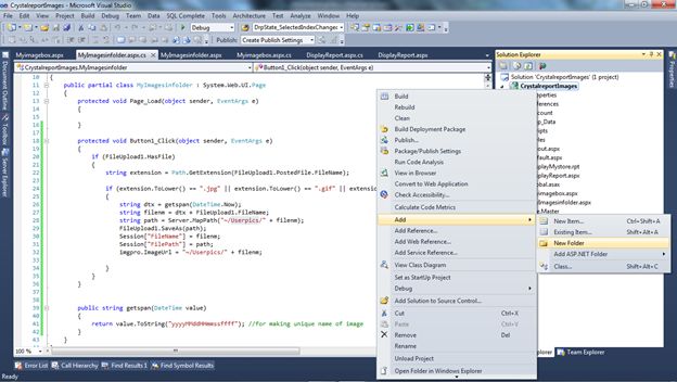 Add folder to project 